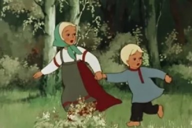 Тематическое фото кадр из мультфильма &quotГуси-лебеди&quot (0+), 1949 год