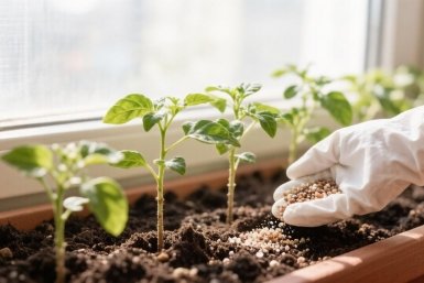 1 ложка в лунку к помидорам при посадке — и томаты не остановить: растут как бешеные, мясистые, сочные и сладкие