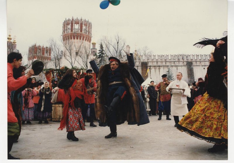 На съемках фильма «Сибирский цирюльник», 1997 год